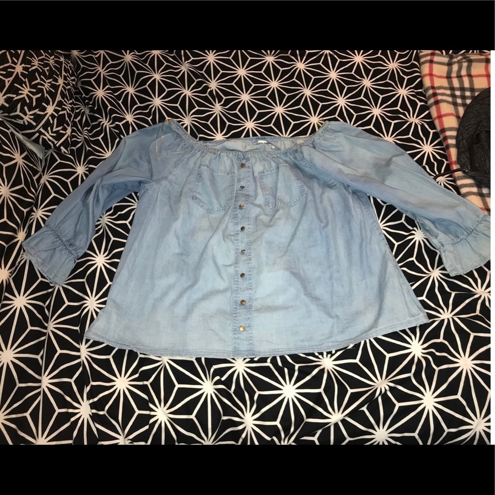 Off the shoulder Denim Top